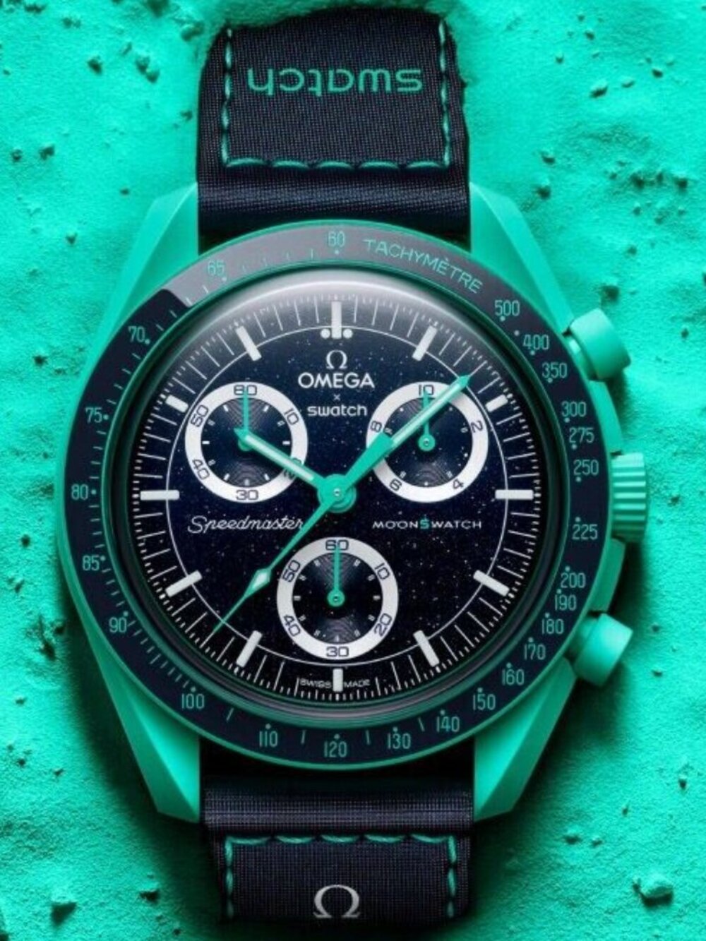 OMEGA X SWATCH SpeedMaster MoonSwatch MISSION ON EARTH - POLAR LIGHTS NEW